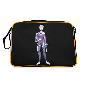 Red - Retro Tasche - Schwarz/Gold - Hinten