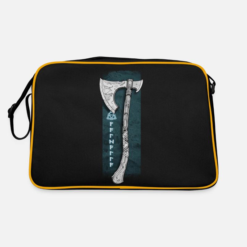 Warrior's Path: Axe and Celtic Runes Retro Bag