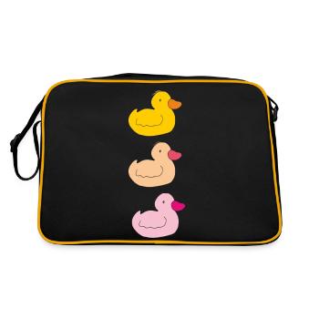 Ducklings colorful - Retro Bag - black/gold - Back