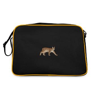 Lynx - Cat - Cat Family - Animals - Wildlife - Retro Bag - black/gold - Back