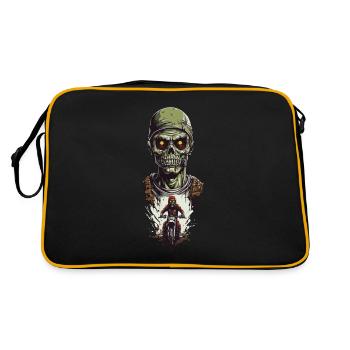 Zombie Biker Halloween & Motocross Conception de moto - Sac Retro - noir/or - Dos