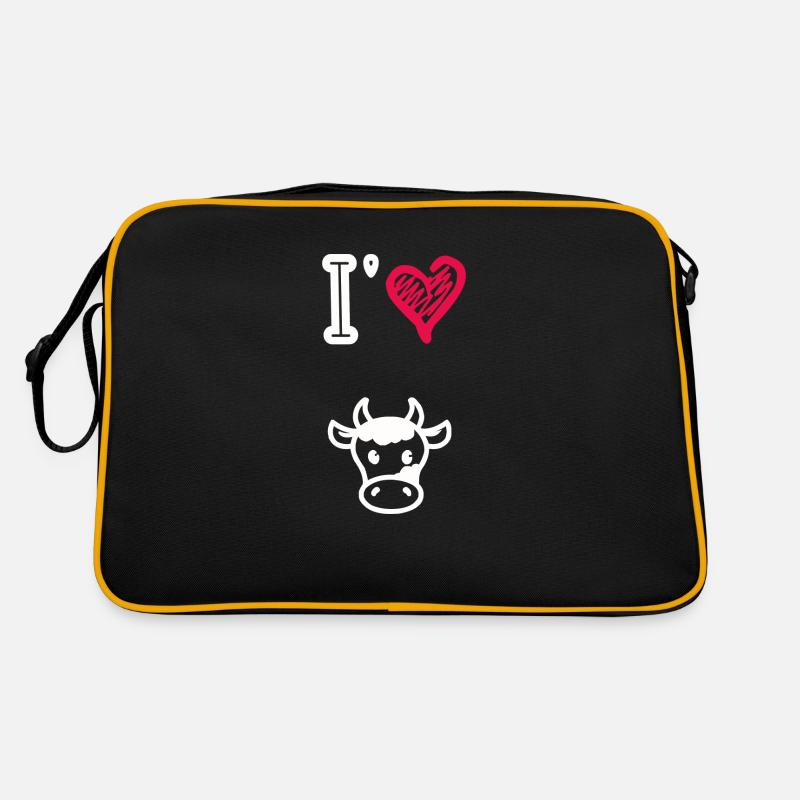 J’aime les vaches Sac Retro