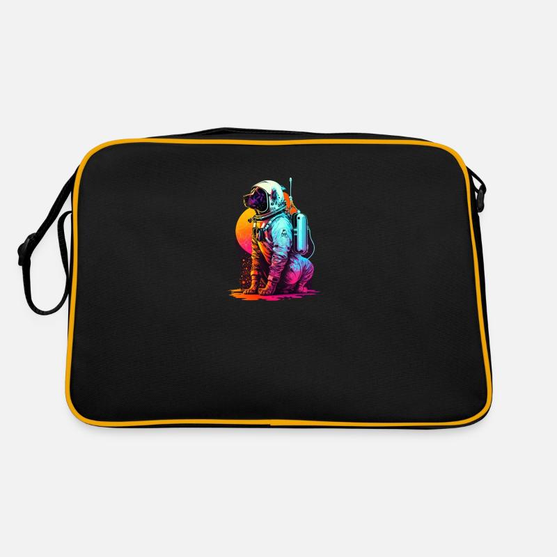 dog astronaut Retro Tasche