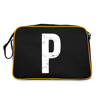 P Letter - Retro Bag - black/gold - Back