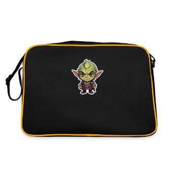 Dungeons Brücken Troll - Retro Tasche - Schwarz/Gold - Hinten