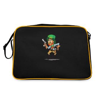 Kiss Me I'm Irish Funny Redneck St. Patrick's Day - Retro Bag - black/gold - Back