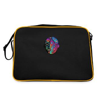 Crazy Face - Universe - Retro Bag - black/gold - Back