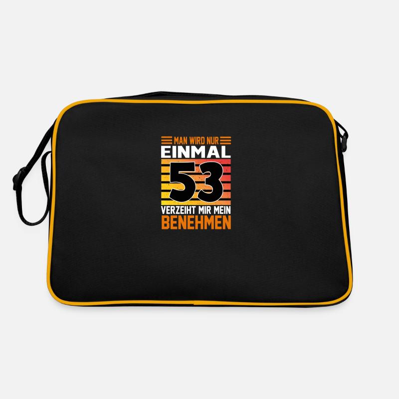 Geburtstag Man wird nur einmal Alter Jahre 53 Retro Tasche