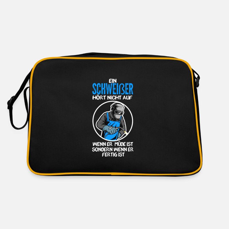 Schweißer Beruf Handwerker Geschenk Retro Tasche
