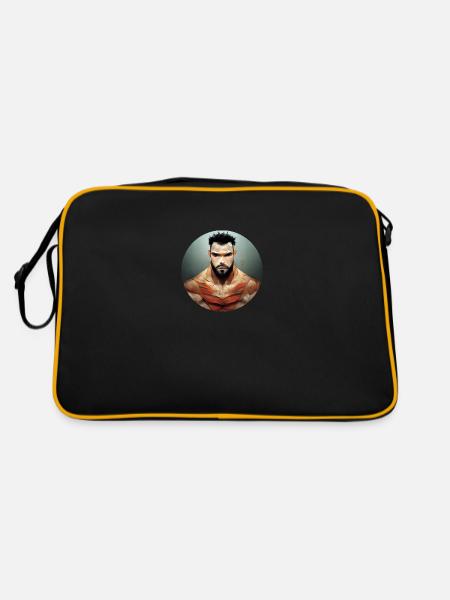 Anime Character - Retro Bag - black/gold - Back