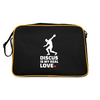 Diskus - Retro Tasche - Schwarz/Gold - Hinten