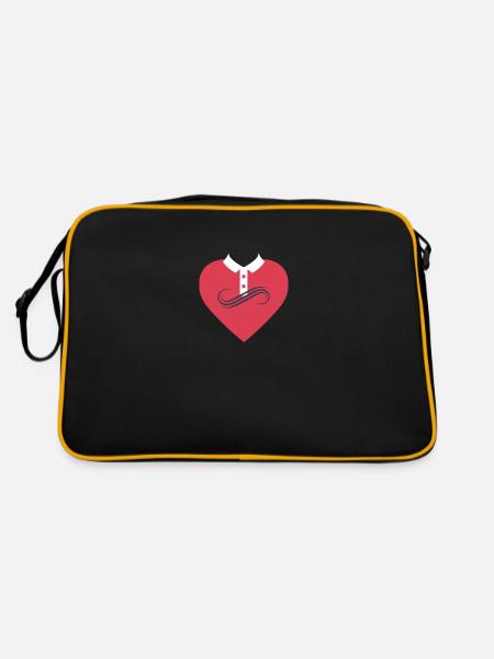 Herzik - Retro Tasche - Schwarz/Gold - Hinten