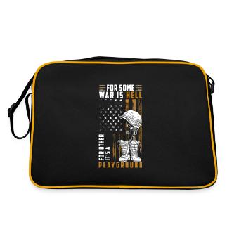 Soldat vétéran de la Force aérienne de la paix - Sac Retro - noir/or - Dos