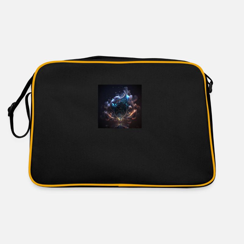 Digital Art Abstract n°5 - Retro Bag - black/gold
