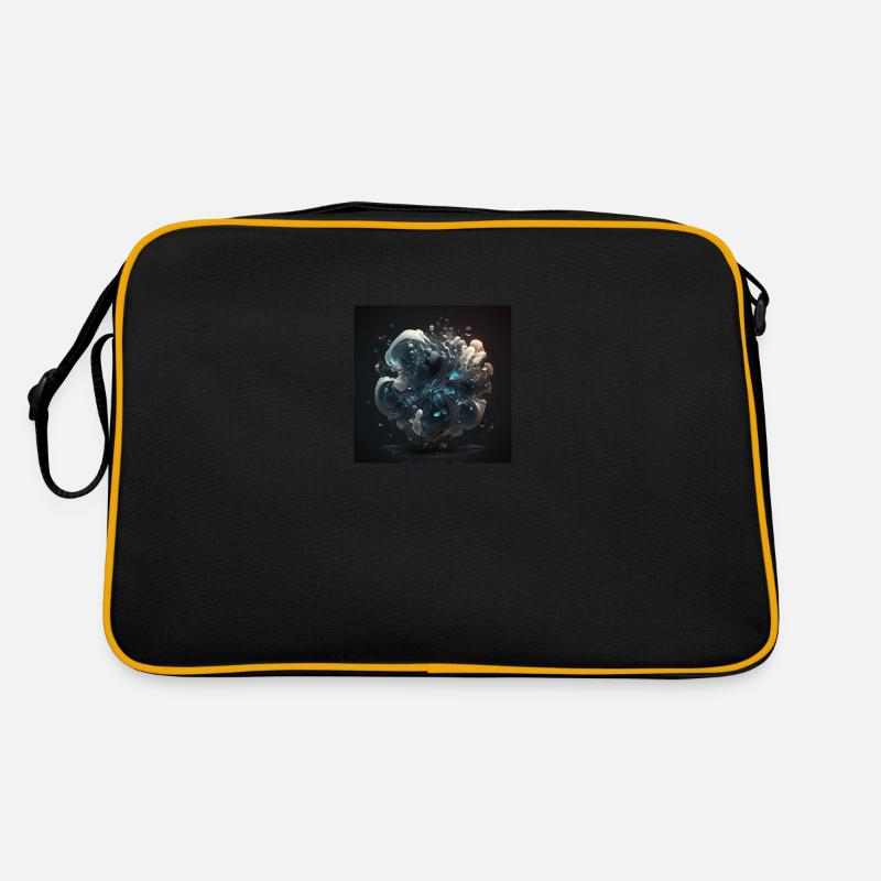 Digitale Kunst Abstract n°14 - Retro Tasche - Schwarz/Gold