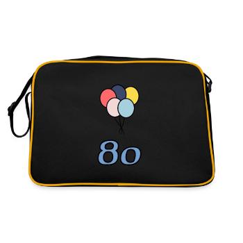 80. 80 ANS. 80e ANNIVERSAIRE. ANNIVERSAIRE 80 ANS. - Sac Retro - noir/or - Dos