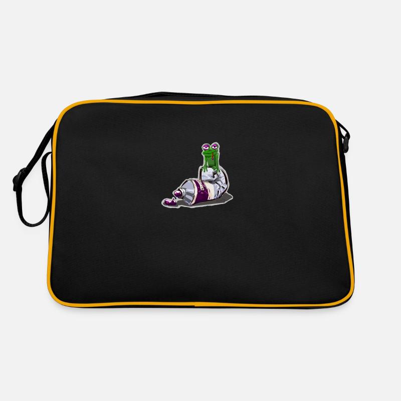 Grenouille à huile - Sac Retro - noir/or