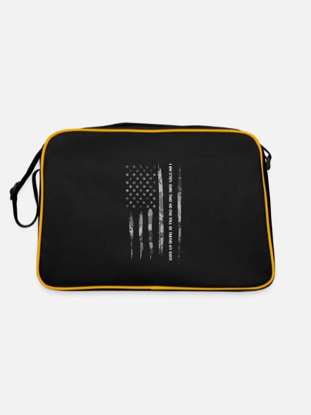 I Am 1776% Sure That No One Will... - Retro Bag - black/gold - Back