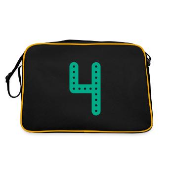 4 YEARS. 4th ANNIVERSARY. BIRTHDAY 4 YEARS. 4 - Retro Bag - black/gold - Back