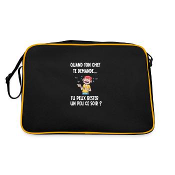tu peux rester un peu ce soir - Sac Retro - noir/or - Dos