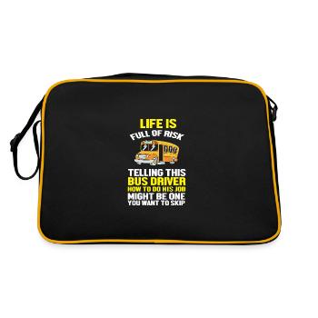 School Bus Driver School Bus - Retro Bag - black/gold - Back