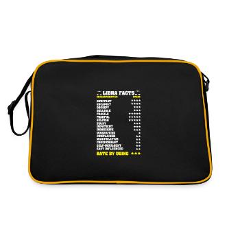 Zodiac sign Libra - Retro Bag - black/gold - Back
