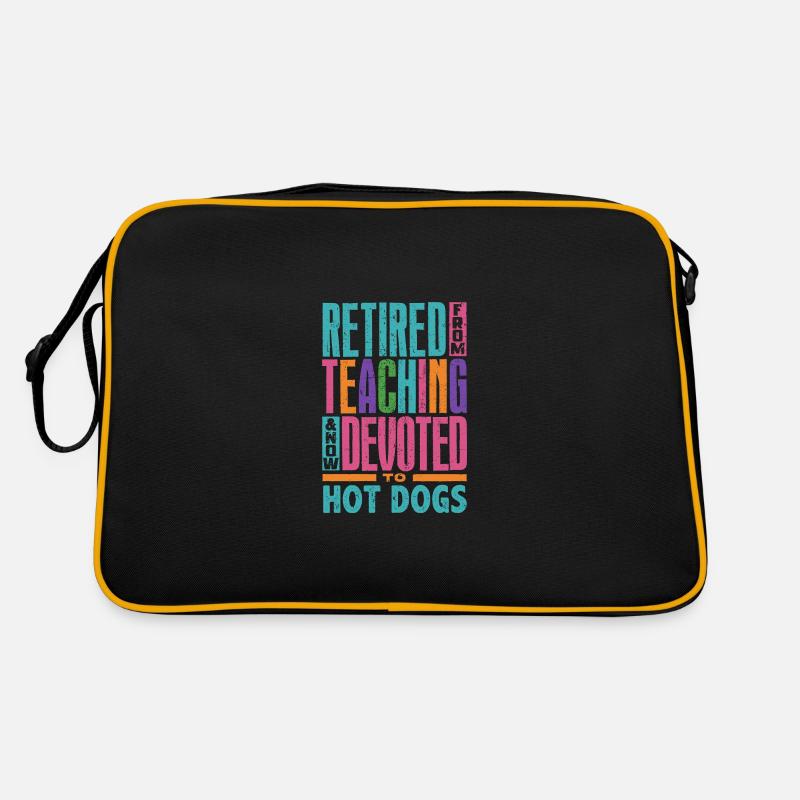 Retired From Teaching Now Devoted to Hot Dogs Retro Bag