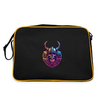 Crâne de Viking - Sac Retro - noir/or - Dos