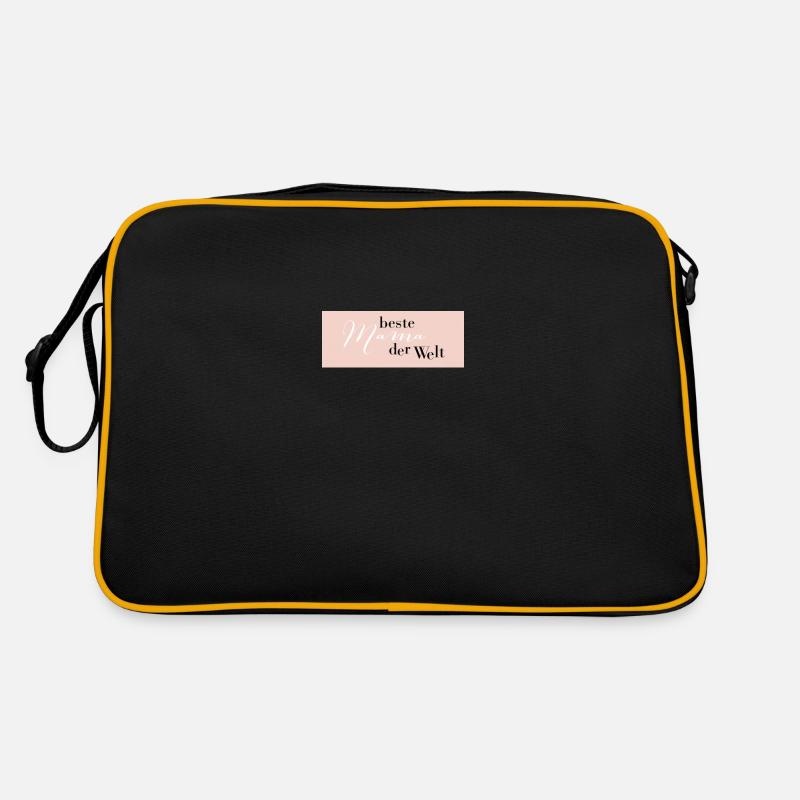 Beste Mama - Retro Tasche - Schwarz/Gold