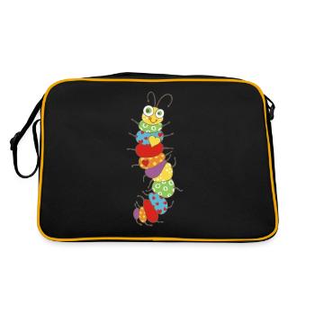 Little Caterpillar Game - Retro Bag - black/gold - Back