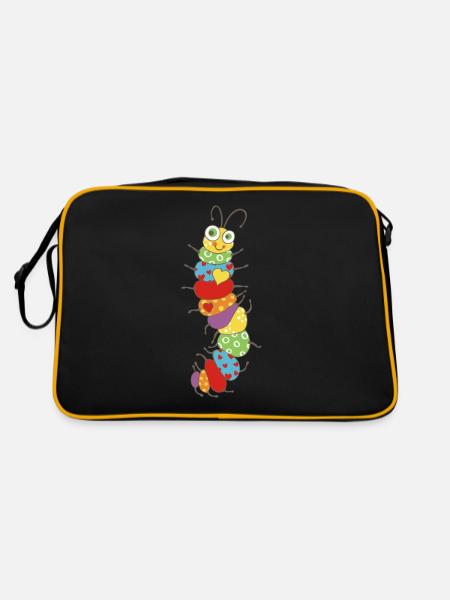 Jeu de la Petite Chenille - Sac Retro - noir/or - Dos
