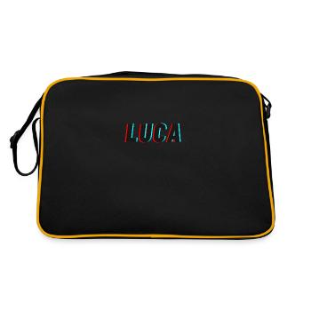 Lettrage Luca NOUVEAU nom tendance - Sac Retro - noir/or - Dos