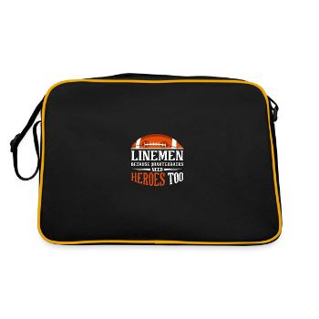 Linemen Because Quarterbacks Need Heroes Too - Retro Bag - black/gold - Back