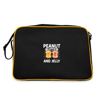Beurre de cacahuète et gelée pour les couples - Sac Retro - noir/or - Dos