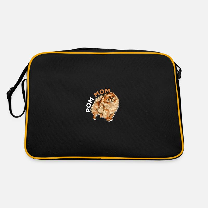 Pom Mom Cute Pomeranian Miniature Spitz Retro Bag