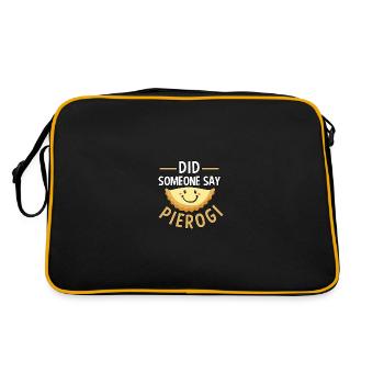Quelqu’un a-t-il dit Pierogi Cuisine polonaise Pierogi - Sac Retro - noir/or - Dos
