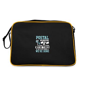 Postal Workers We Don't Stop Postangestellter - Retro Bag - black/gold - Back