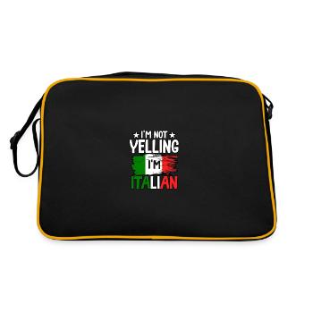 Je ne crie pas que je suis italien pour italien - Sac Retro - noir/or - Dos