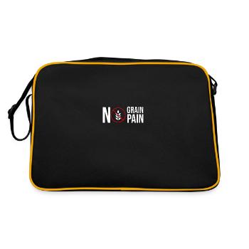 No Grain No Pain Gluten Free Awareness Celiac Disease - Retro Bag - black/gold - Back