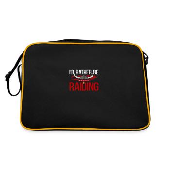 I'd Rather Be Raiding for Gamer Gaming - Retro Bag - black/gold - Back
