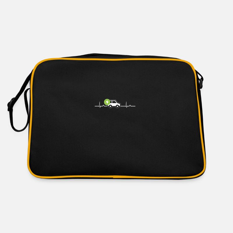 E-Auto Elektrisches Auto Herzfrequenz Retro Tasche