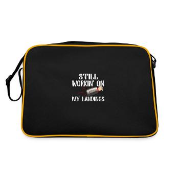 Still Workin' On My Landings Broken Arm - Retro Bag - black/gold - Back
