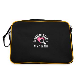 Scanning hearts is my cardio for cardiac specialists - Retro Bag - black/gold - Back