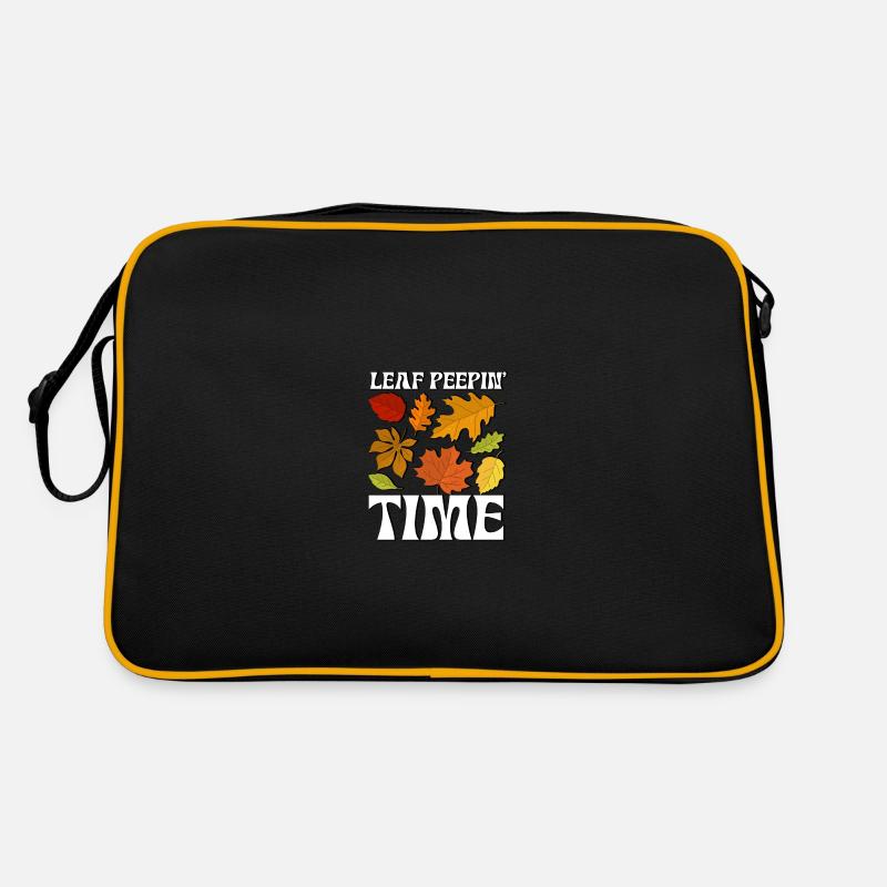 Leaf Peeping Time Herbst Blätter Herbst Laub Retro Tasche