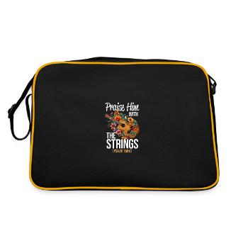 Praise Him With The Strings Christian Guitar - Retro Bag - black/gold - Back