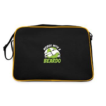 Weirdo With A Beardo Lizard Gecko Pet - Retro Bag - black/gold - Back
