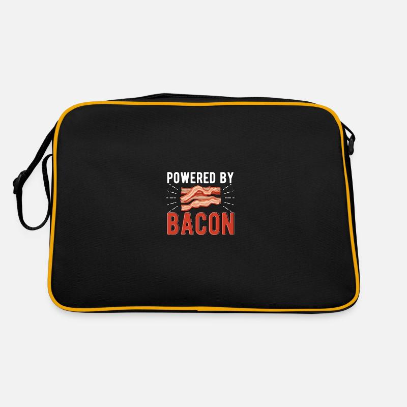 Propulsé par Bacon pour les amateurs de bacon Sac Retro