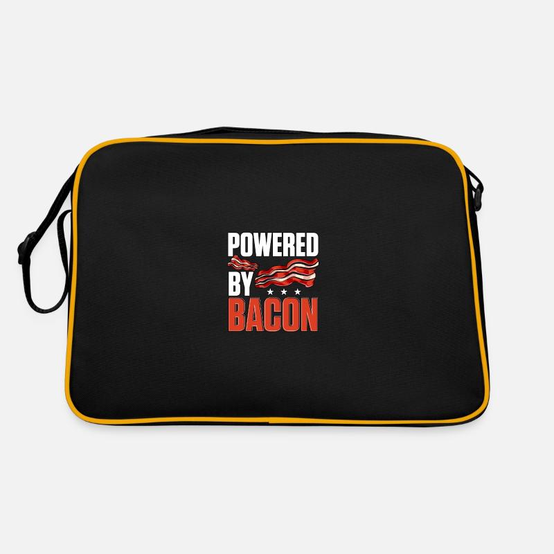 Propulsé par Bacon pour les amateurs de bacon Sac Retro