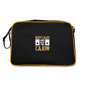 Keep Calm And Play The Cajon Kachon - Retro Bag - black/gold - Back