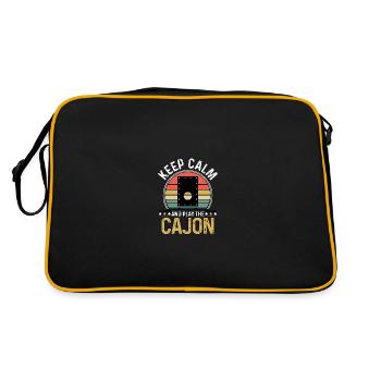 Keep Calm And Play The Cajon Kachon - Retro Bag - black/gold - Back